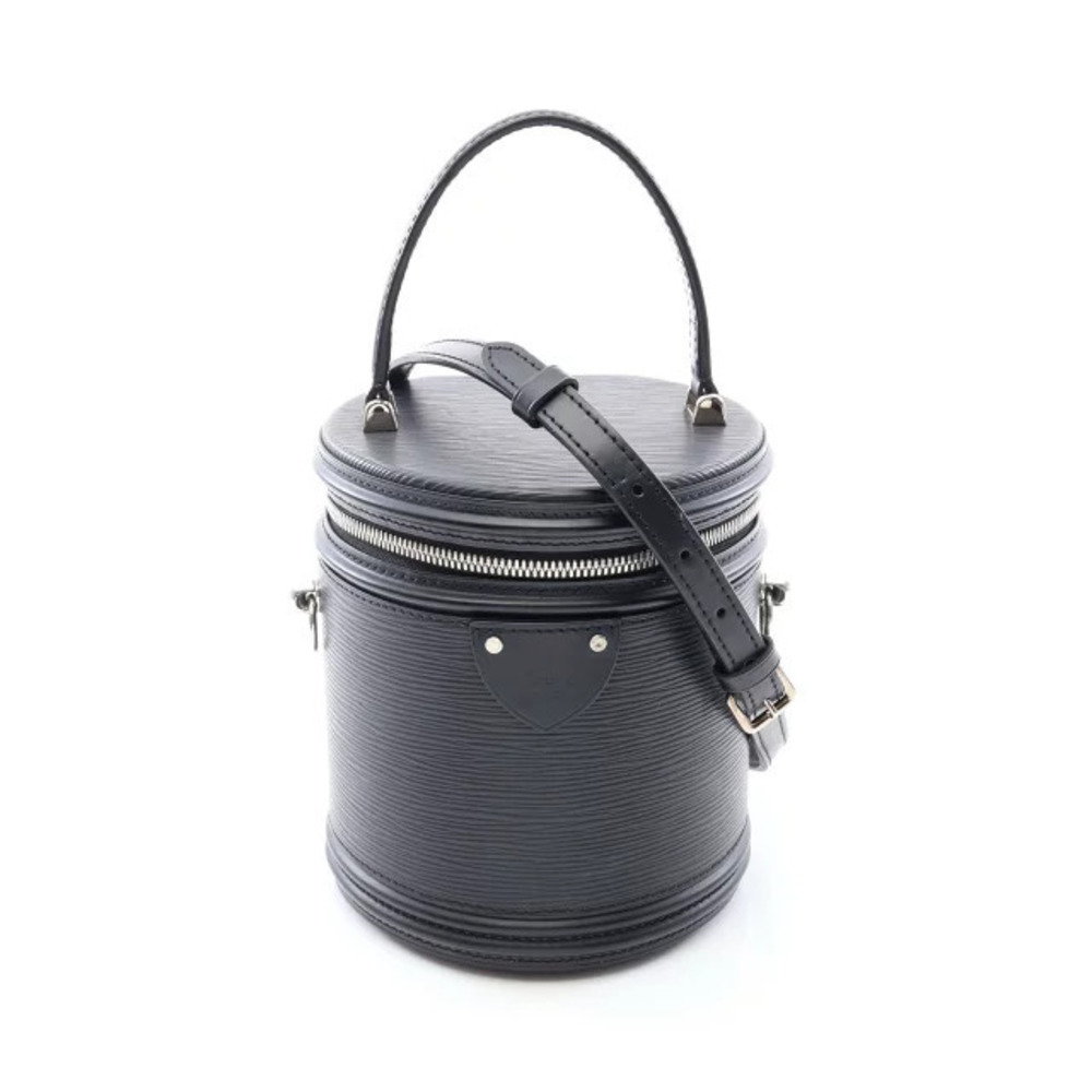 Louis Vuitton Cannes Epi Noir Black Handbag Leather Black